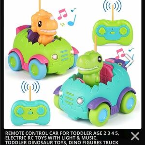 Remote Control Dino Car Toy - Green/Pink